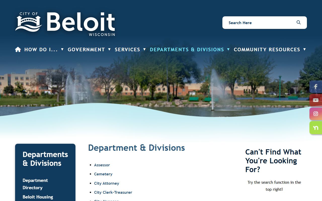 Beloit traffic ticket records on the Beloit Police Department website