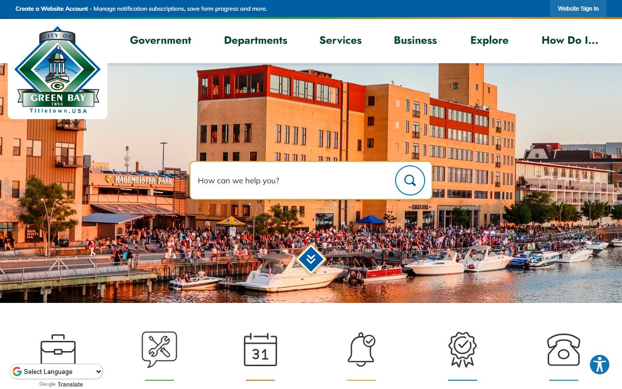 Green Bay traffic ticket records on the City of Green Bay website