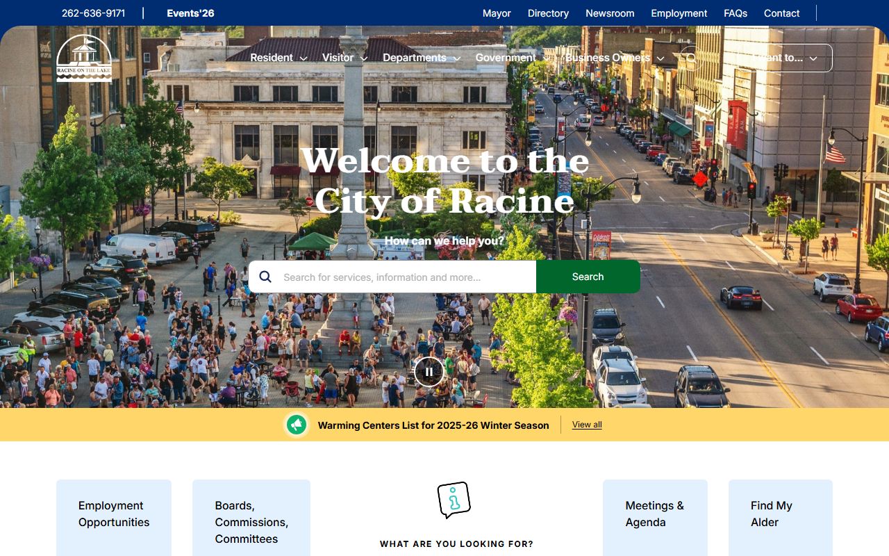 Racine traffic ticket records on the City of Racine official website