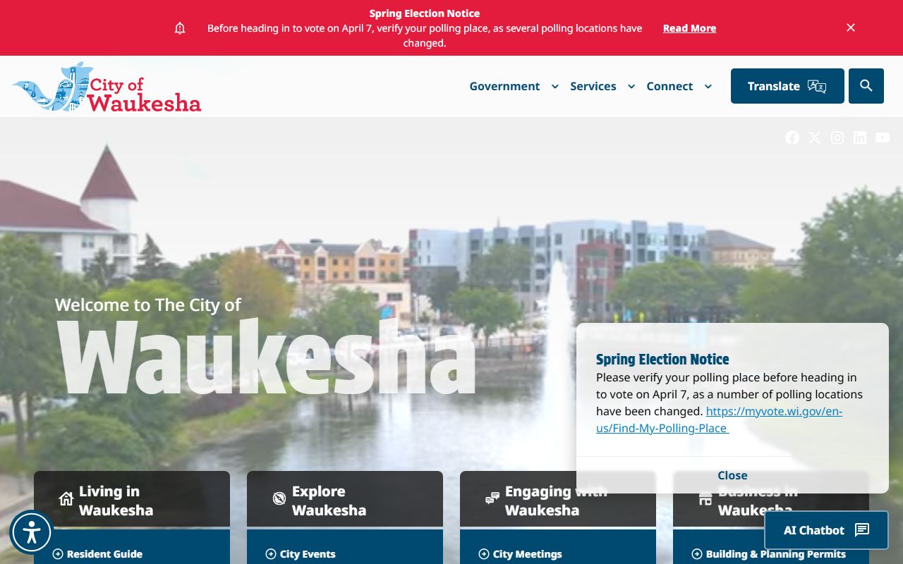 Waukesha traffic ticket records on the City of Waukesha website