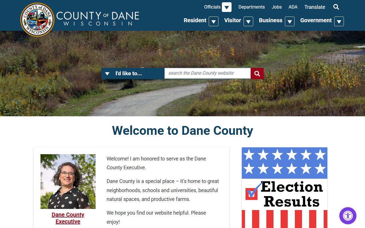 Dane County traffic ticket records and county government website