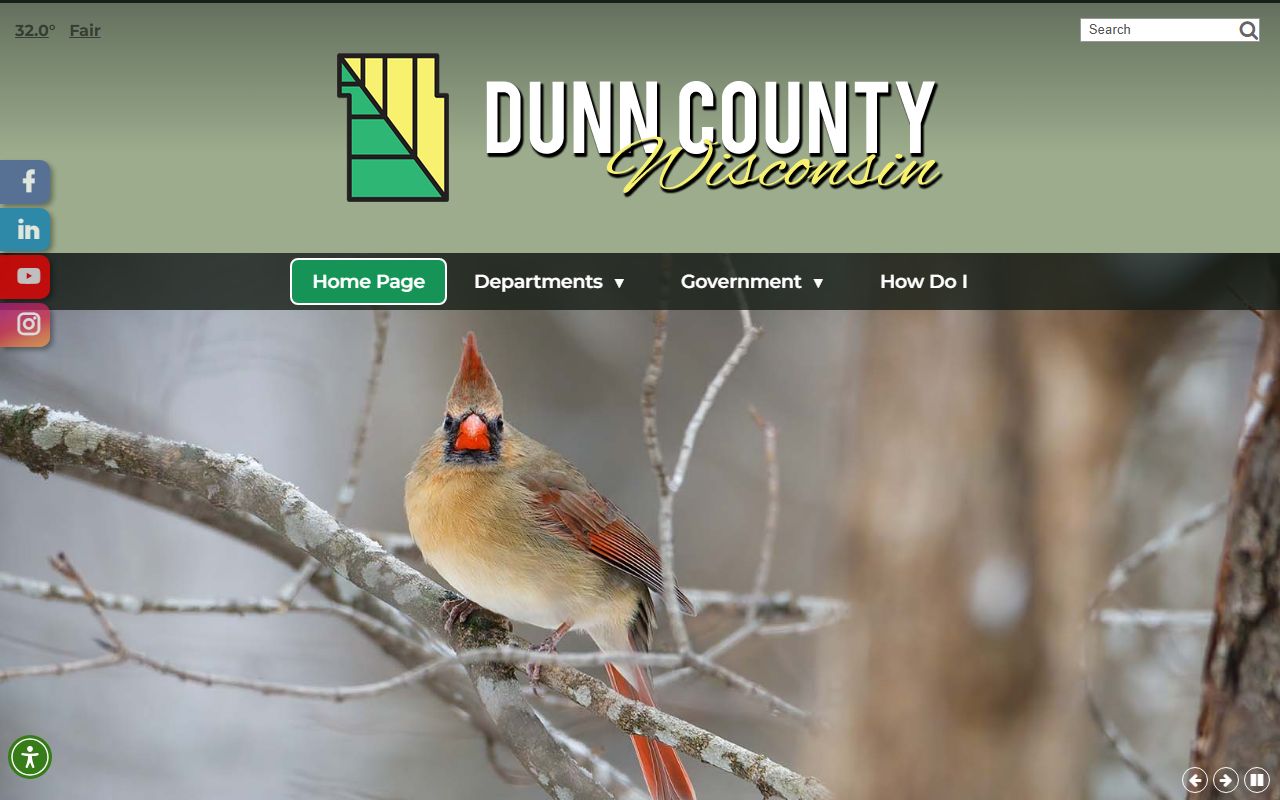 Dunn County traffic ticket records and county government website