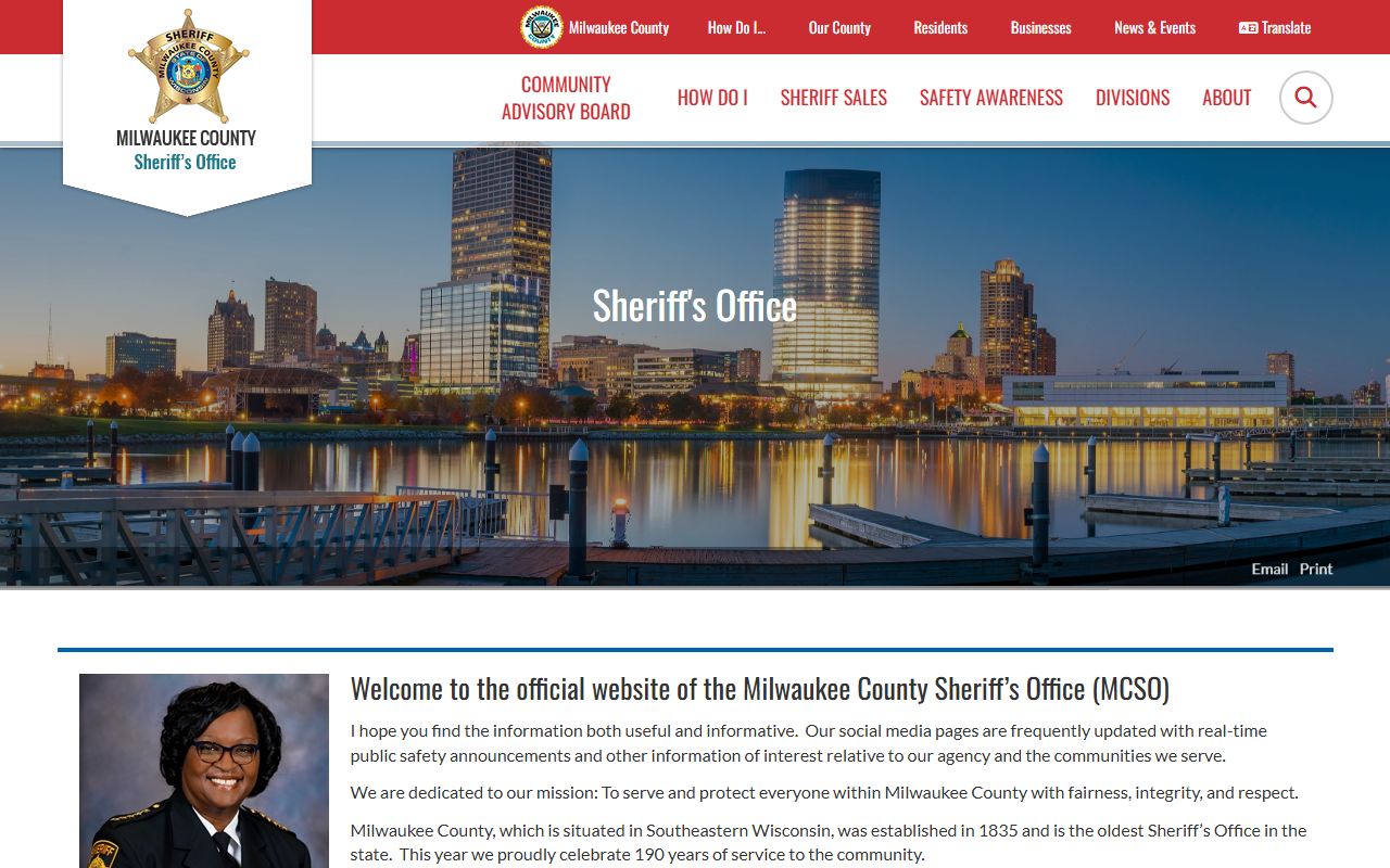 Milwaukee County traffic ticket records at the sheriff's office