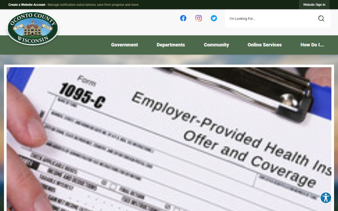 Oconto County traffic ticket records and county government website