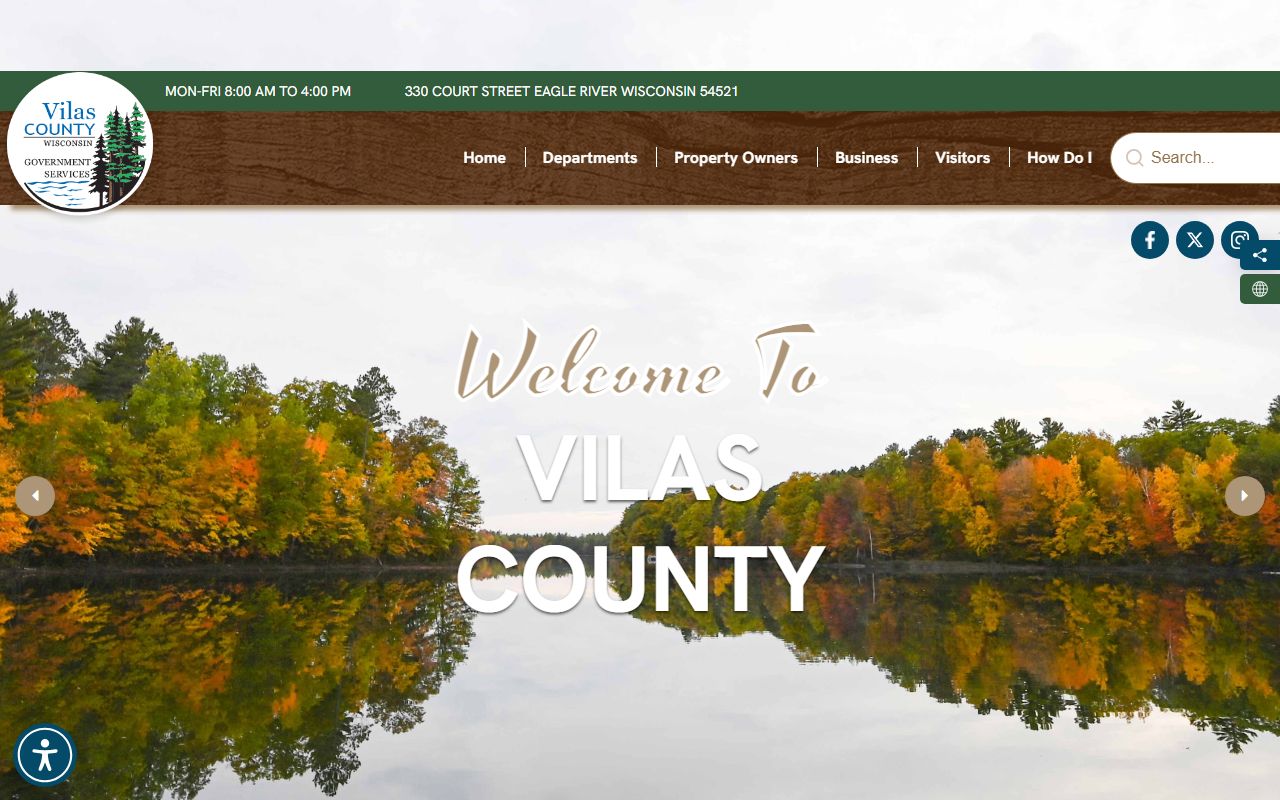 Vilas County traffic ticket records and county government website