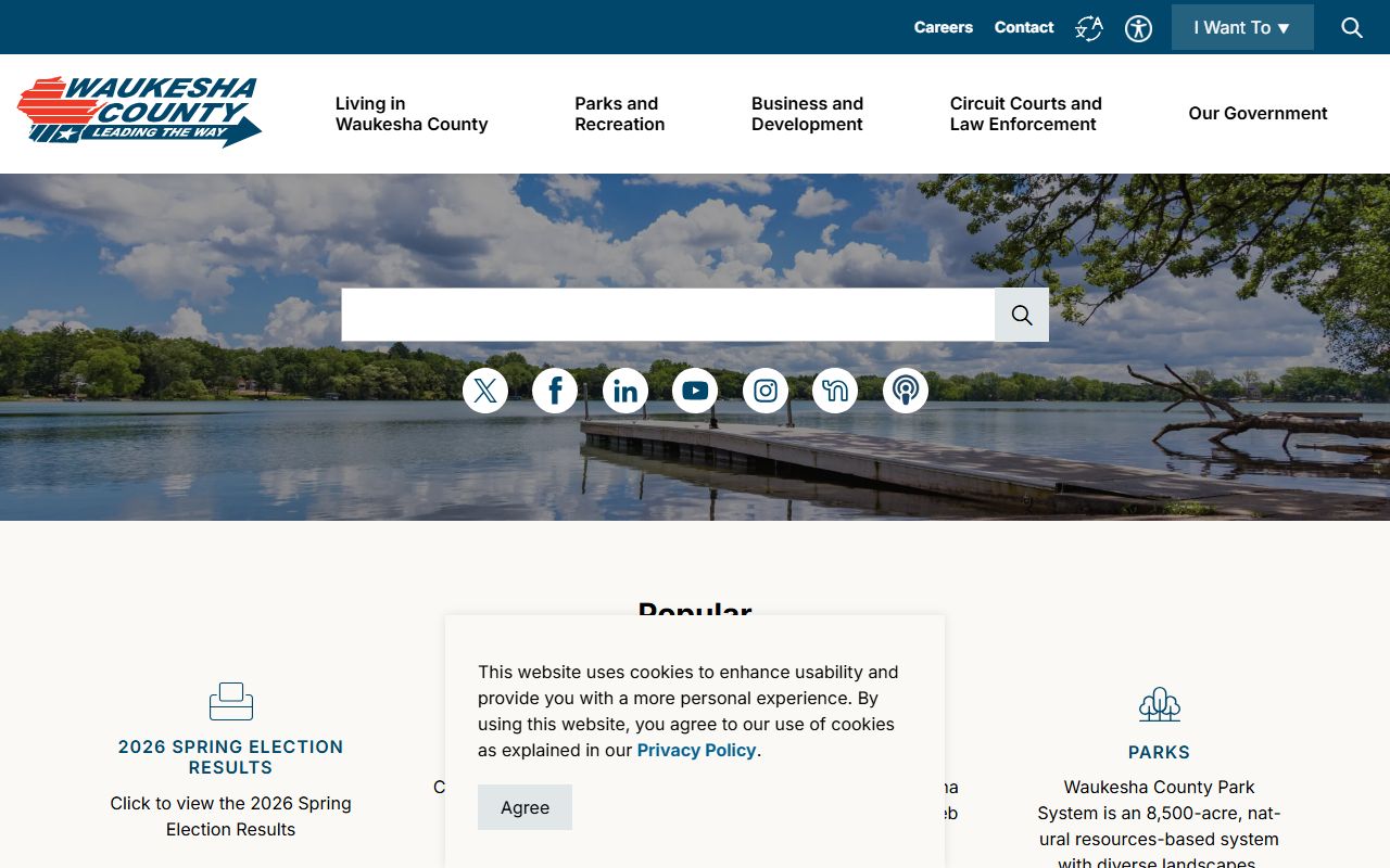 Waukesha County traffic ticket records on the county government website